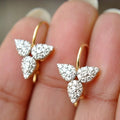 CAOSHI Sweet Lovely Jewelry Three Stone Dots Dangle Charm Dangling Earring CZ Trendy Dainty Cute Earrings for Women Girls
