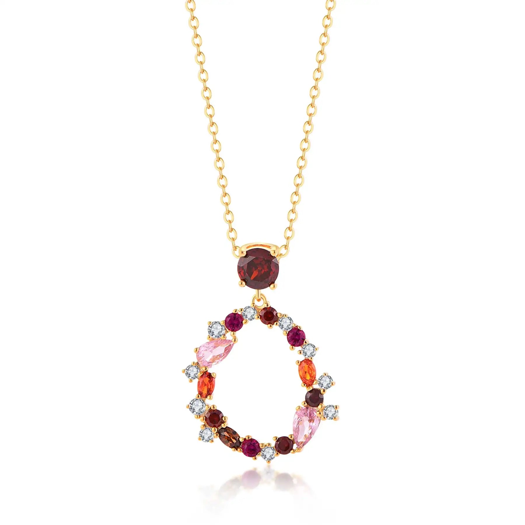QX Custom OEM Fine Jewelry 18K Gold Plated 925 Sterling Silver Luxury Design Cubic Zircon Women Necklaces