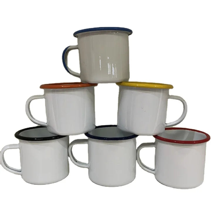 Custom Color and Design Metal Enamel Mug Printing Travel Enamel Mug Custom Camping Coffee Cups and Mugs