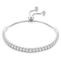 Tennis Luxury Bracelets S925 Silver Rhodium Plated Adjustable Chain Tennis Gemstone Diamond Moissanite Women R.GEM.