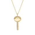 LOZRUNVE 925 Sterling Silver Fashion Jewelry Diamond CZ Holiday Trip Key Pendant Necklace for Women