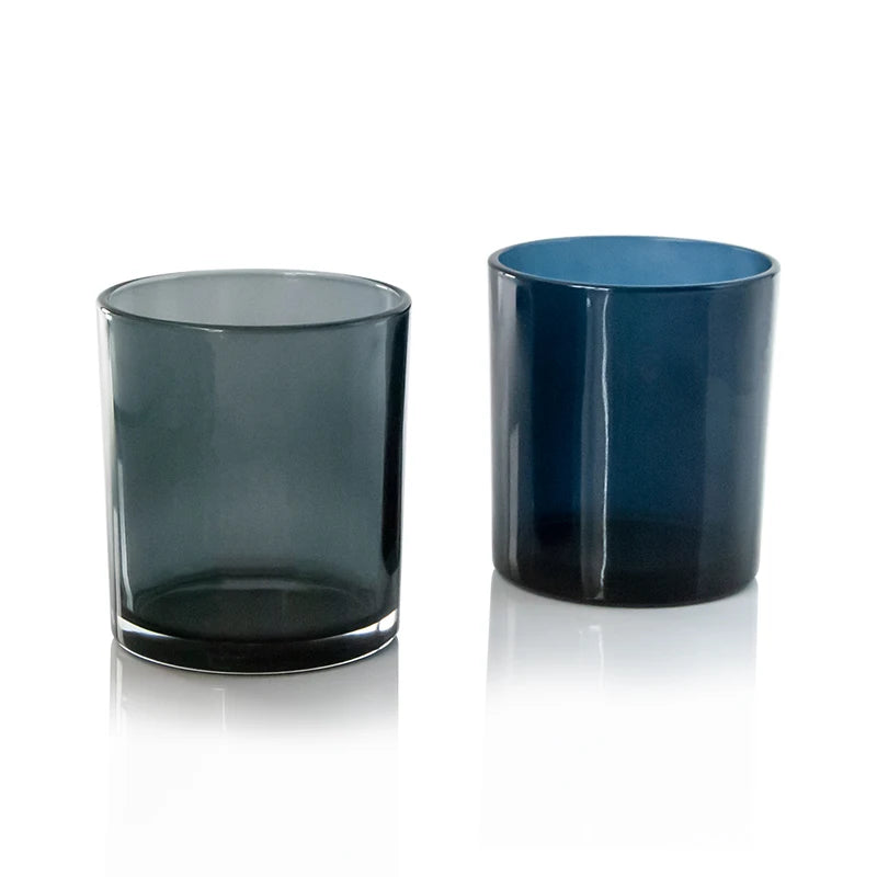 Glass Candle Cup Aromatherapy Black Empty Candles Jars for Candle Making with Lid