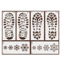 Wholesale Santa Footprint Stencil Laser Cut Plastic Custom Stencil for Painting on Floor Wood Window Wall