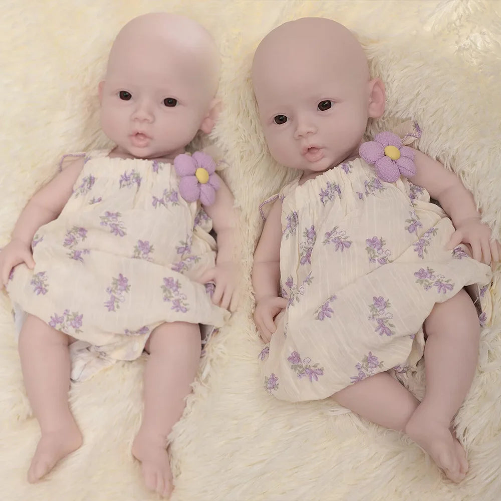 Soft Limb 3kg 47cm 18.5" Reborn Doll Full Body Solid Silicone Reborn Baby Girl Lifelike Newborn Girl