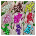 Christmas Color Acrylic Round Ball Beads Without Hole for Craft Decorations Slime Fillers 500G/bag