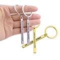 Personalized Designer Keychains Custom Engraved Metal Long Rectangle Key Chain Simple Stainless Steel Car Key Ring