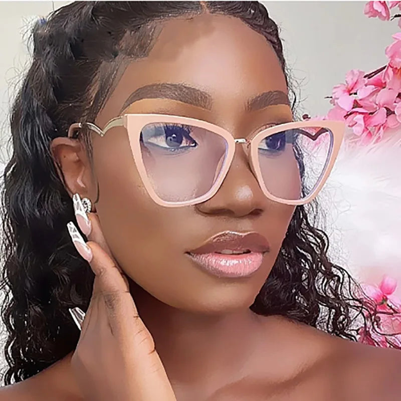 Oversized Women Eye Anti Blue Light Prescription Optical Frames Glasses Sexy Women Eyewear Frames