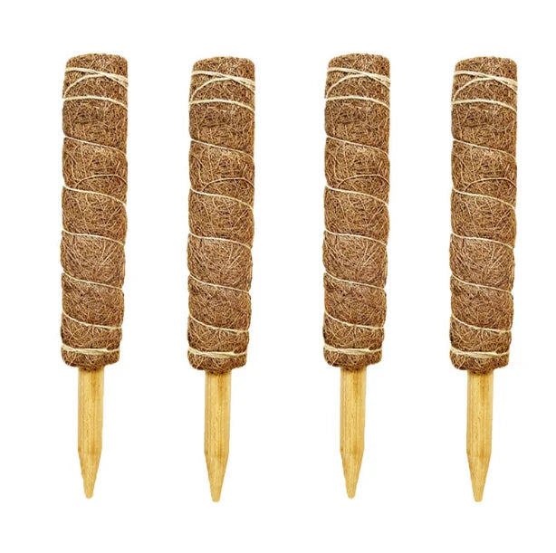 Detachable Wood Coir Sticks Coconut Husk Fiber Moss Stick Pole for Plant Rack Support Garden Supplies Stake Trellis Climbing
