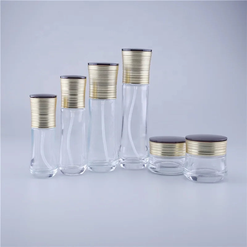 Premium Empty Glass Pump Bottles Versatile Skincare Container for Lotion Essence & Cream (Multi-Spec)