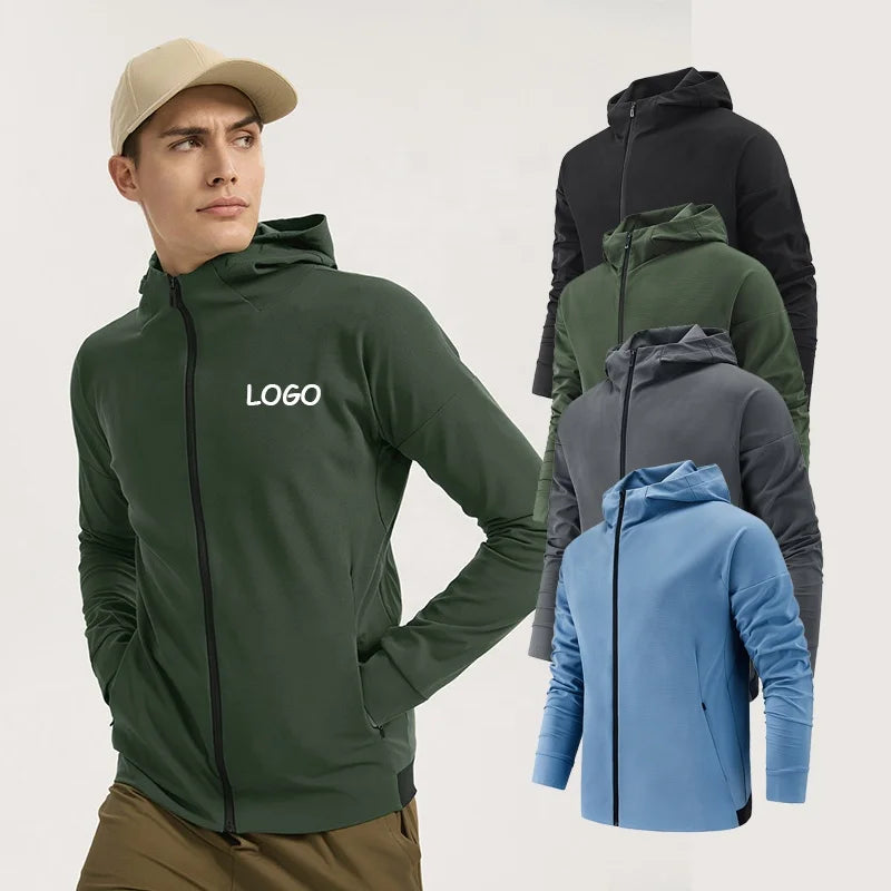 Wholesale Logo Outdoor Lightweight Windproof Jacket Men's Breathable Quick-drying Running  Windbreaker Sports Jacket for Men