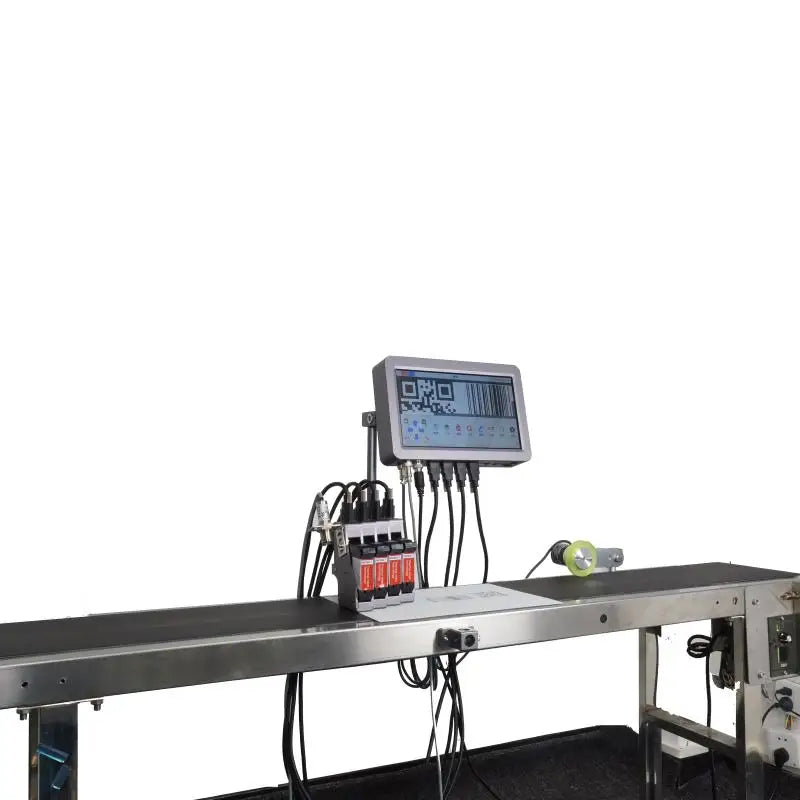 INCODE 4 Print Heads Fully-automatic Expiry Date Coding Machine Online Industrial Inkjet Printer on Wood Metal