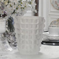 French Style Croco Vase Decorated Crystal Tabletop Flower Vase Square Laliqu Premier Glass Premier Bottle Home Decor