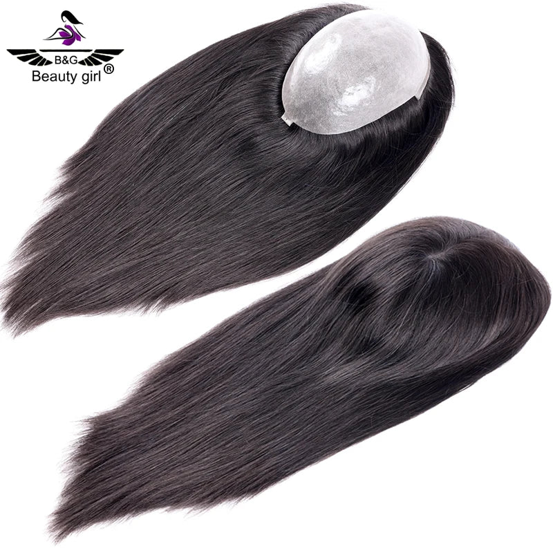 Best Selling European Remy Human Hair Extension Skin Injected 20" Topper
