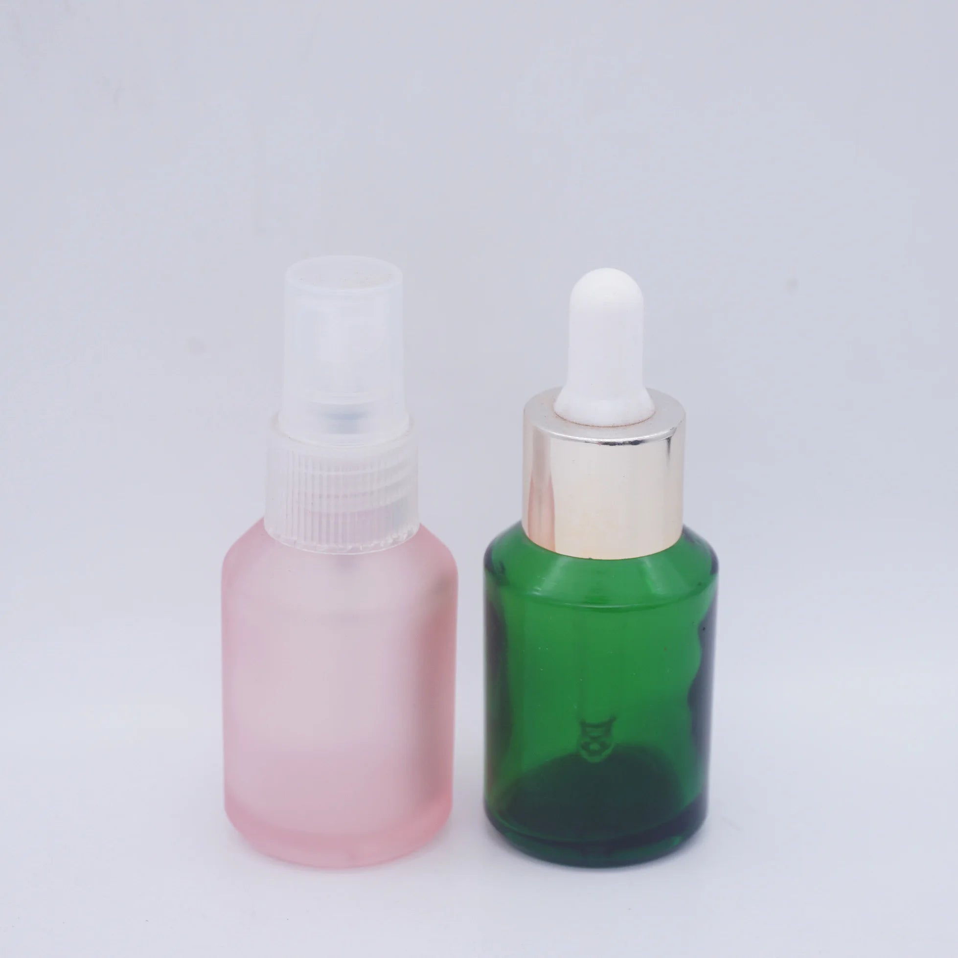 Oblique Shoulder White Glass Dropper Bottle 30ml