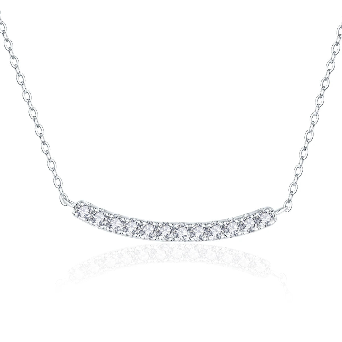 New Arrival 925 Silver Moissanite Pendant Necklace Stylish 2mm Hiphop Style Jewelry