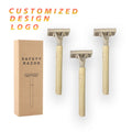 Best Eco Friendly Biodegradable  Handle Men Shaving Razor Shaving Cream Kit Set with  Paper Box Packed