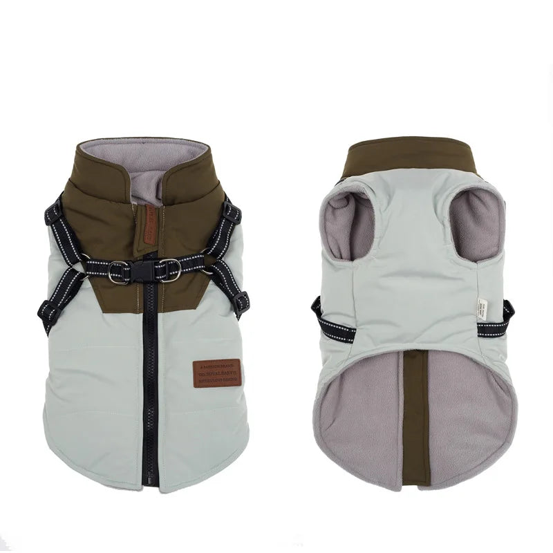Wholesale Stocked Winter Warm Heated Rope Vest Type Dog Harness Vest Leash Traction