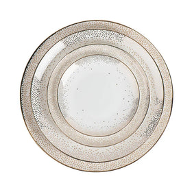 Eco Friendly Ceramic Wedding Dinner Dishes Gold Dot Serving Dessert Plates Sets
