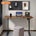 Small Electric Adjustable Table Work Station Double Legs Standing Lift Kit Portable Stand up Desk Table for Home Office