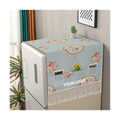 Fridge & Washing Machine Storage Bag Dustproof with Kitchenware Organizer Pockets Eco-Friendly Cotton Linen Material