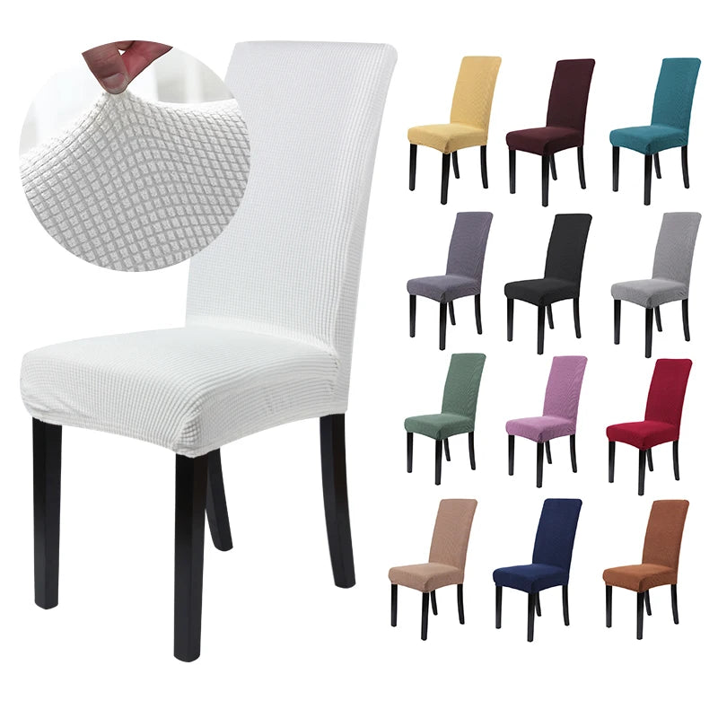 IDOTEX Durable Jacquard Dining Chair Slipcover Spandex Elastic Stretch Furniture Protector for Wedding Banquets