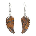 2026 2026 Earrings Necklace Keychain Jewelry Set Carved Gemstone Crystal Healing Reiki Chakra Charm Angel Wing Pendant Necklaces