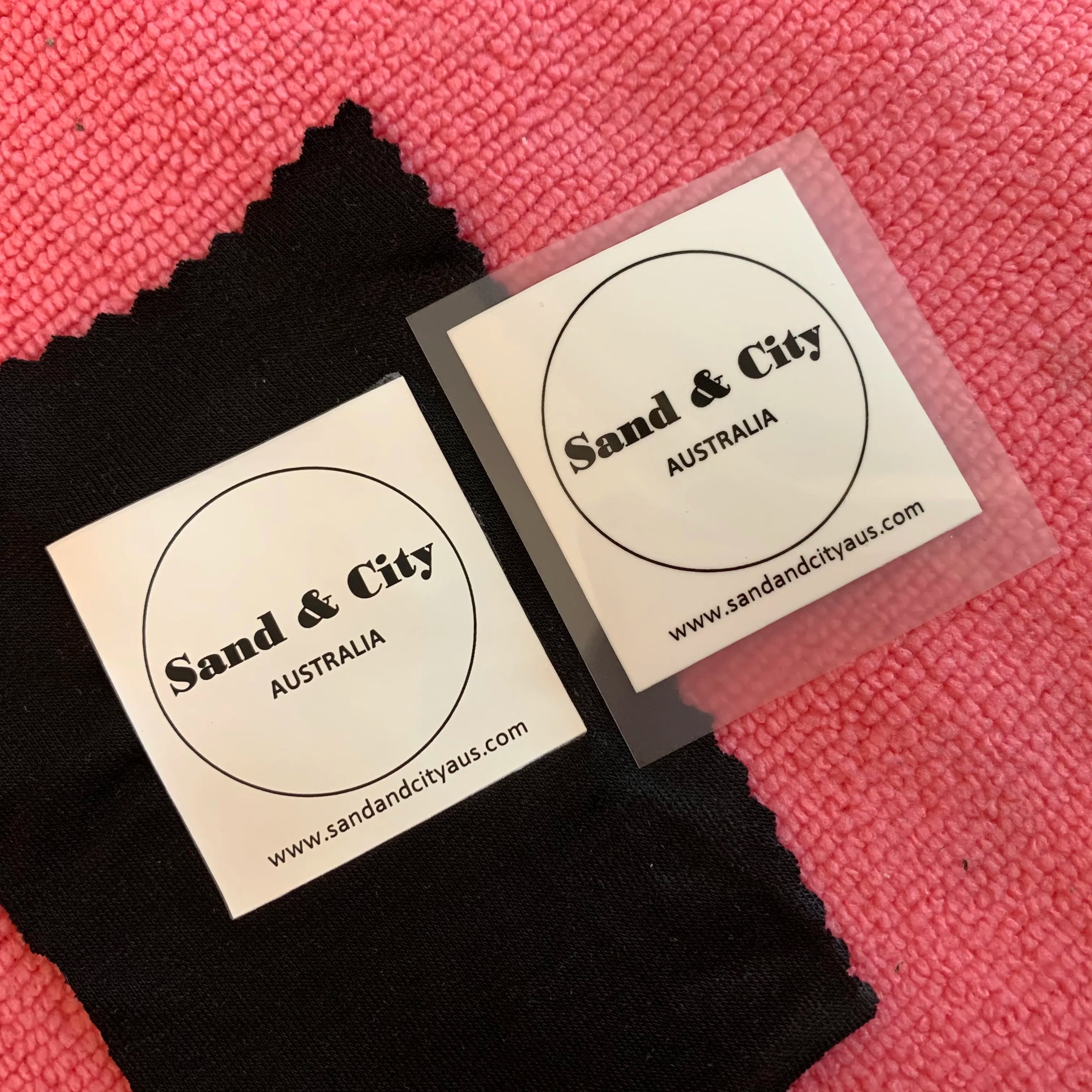 Newest Design Plastisol Heat Transfer Neck Tagtrademark logo Iron on Transfer Label for Suits