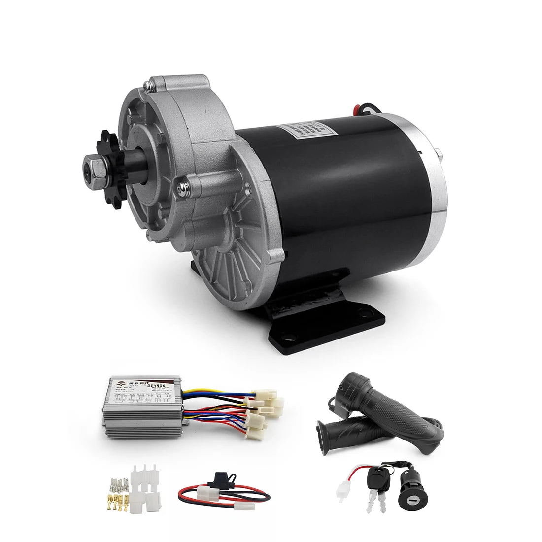 L-faster 36V 48V 450W Three Wheels Electric Bicycle Gear Brush Strong Torque Motor Ebike Conversion Kit 20 Inch