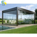 Hot Sale Electric Terrace Cover Gazebo Waterproof Louver Roof Modern Design Outdoor Aluminium Pergola