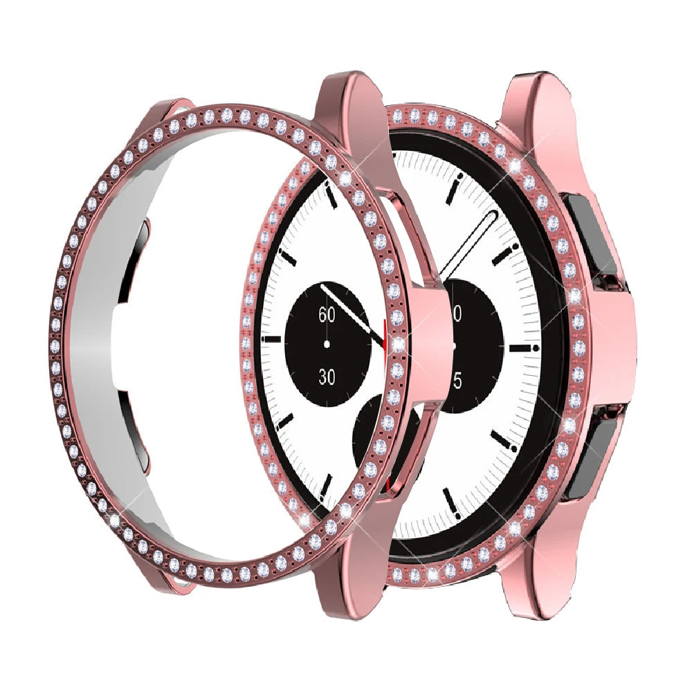 40mm 42mm 44mm 46mm Half Pack Single Row Diamond PC Watch Case for Samsung Watch 4 5