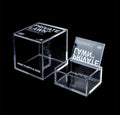 Square Transparent Cube Box Clear Acrylic Storage Display Box With Silk Screen Printing Logo Acrylic Box