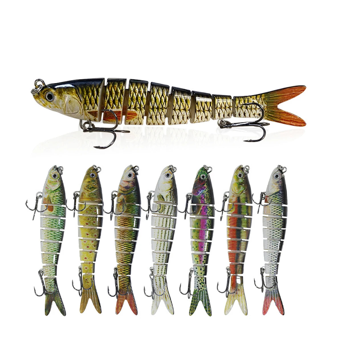 Best Seller 10cm 11g Hard Body Lure Multi Jointed Swim Bait 8 Segmented Artificial Fishing Lure