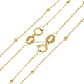 Good Fine Jewelry Necklace Beads Chain 18K Pure Gold Chain Women Gift Yellow Gold Fancy Bead Chains Necklace