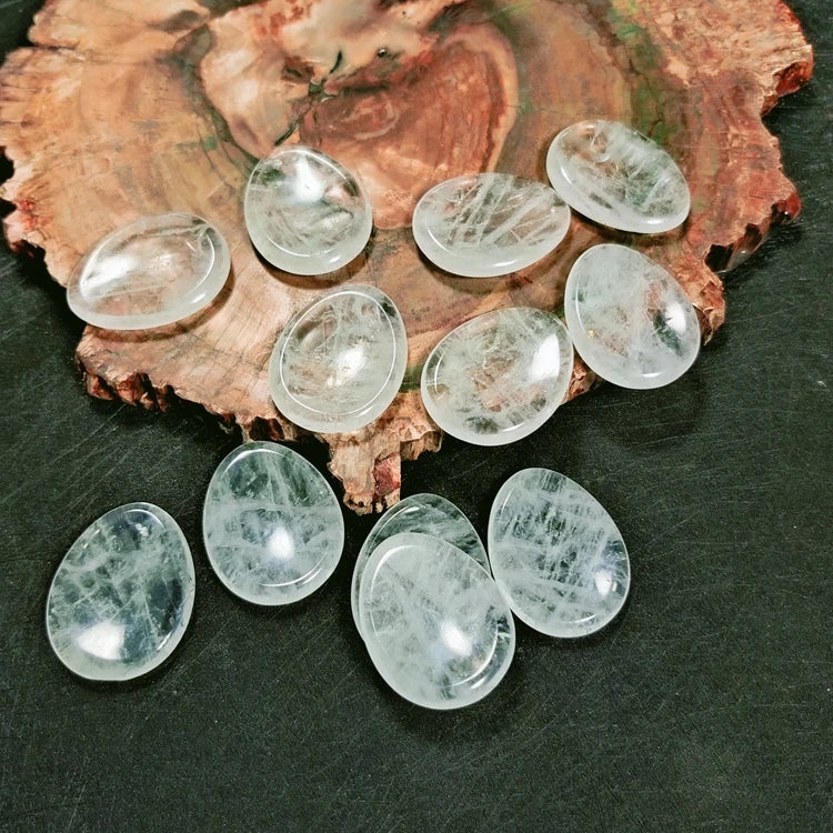 2026 Wholesale Best Quality Clear Quartz Worry Stone /Thumb Stone Buy