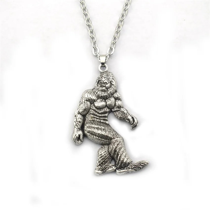 Fashion Alloy Sasquatch Bigfoot Pendant Necklace Faith Jewelry