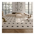 Turkish Style Bedroom Carpet Black and White Checkerboard Faux Cashmere Living Room Rugs