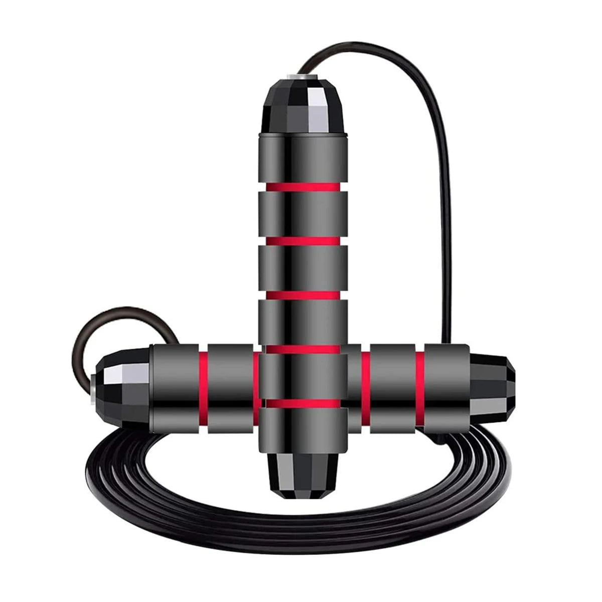 Adjustable Steel  Tangle-Free Rapid Speed Jumping Rope Cable with Ball Bearings and Foam Handles for Fitness Home Exercise