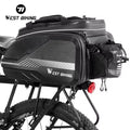 WEST BIKING Expandable 45L Large Capacity Hard Shell Bike Trunk Bag Waterproof Bicycle Rear Pannier Bag with Reflective Strip