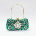 New Diamond Party Carrying Bag Evening Clutch Bag Popular Fashion Metal Chain Shoulder Bag Handmade Rhinestones Handbag