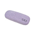 Ready Stock Purple Metal Optical case Linen Glasses case