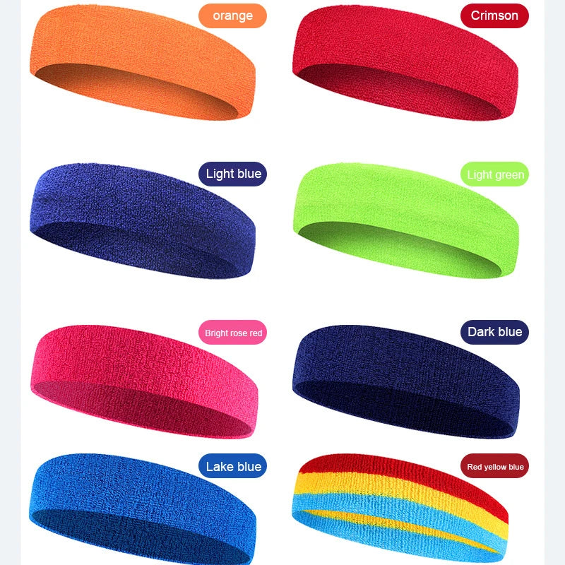 Breathable and Sweat-wicking Unisex Customized Logo Workout Sports Dry Fitness Head Band Men Gym Running Sport Headband