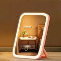 Portable Vanity Mirror with Lights Travel Dimmable Touch Screen Cosmetic Mirror with Bracket Desk LED Makeup Mirror