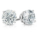 Starsgem 14k Gold 4 Prongs 0.5ct Round Brilliant Cut Lab Grown Diamond Earrings
