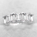 Sterling Silver 3*5mm Semi Mount Ring Empty Frame Blank Support Claw Setting S925 Base Holder Without Center Stone for Inlay DIY