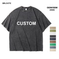 250g 100% Cotton Knitted Anti-Wrinkle Anti-Pilling Wholesale Customization O-neck T-shirt Waxed Loose Short Sleeved Custom