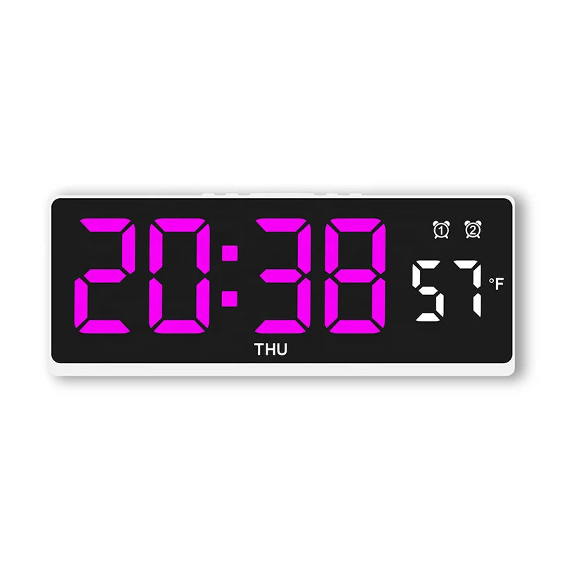 2024 New Digital LED Screen Alarm Clock Usb Power Battery Electric Clock with Calendar Temperature Humidity Desktop Table Clock