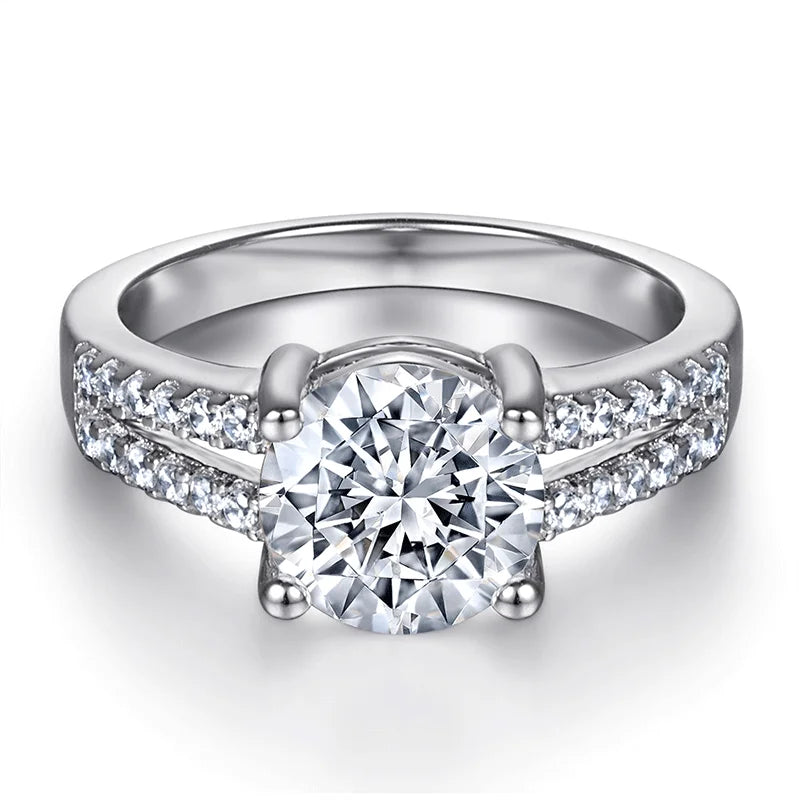 Simple Trendy Ring With Thin Band Rhodium Plated 925 Sterling Silver Ring for Women