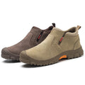 Men's Lightweight Pig Leather Steel Toe Safety Shoes New Style Unisex Work Sneaker Anti-Stamping for Winter Summer Spring Autumn
