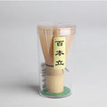 Handmade Natural Golden Brown Bamboo Traditional Japanese Matcha Whisk Chasen Tea Tool for Coffee Tea Boxed Plastic Stocked