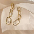 E1279  7-8mm DIY Natural Freshwater Pearl Charm Earrings Mounting Accessory 925 Sterling Silver Gold Plated  Jewelry for Women